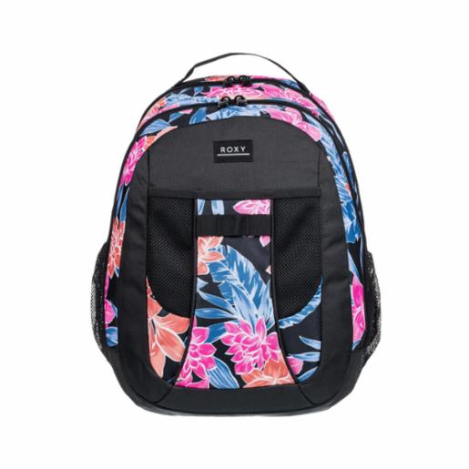 Mochila Just Be Happy Printed Anthracite Tropical Oasis Roxy